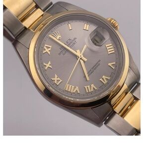 Rolex date just 36 mm 18 k yellow gold